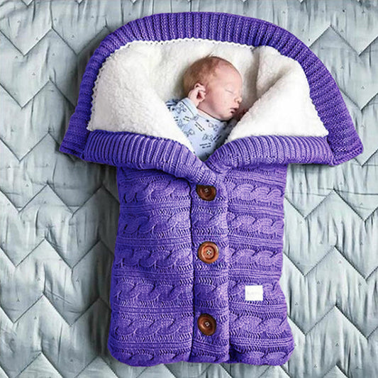 Cozy Knit Baby Stroller Cocoon for Winter