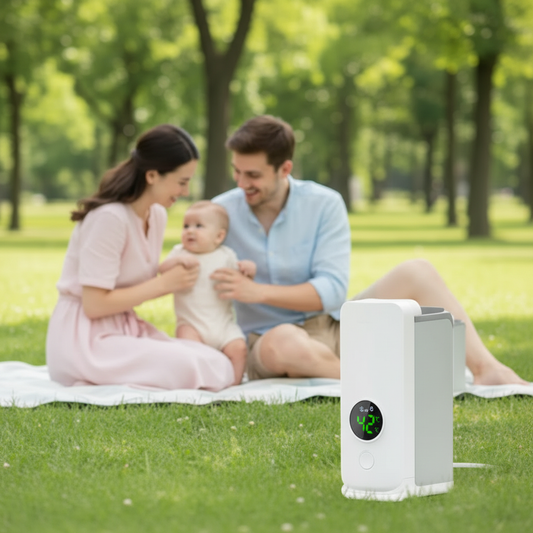 Portable Wireless Baby Bottle Warmer with Digital Temperature Display