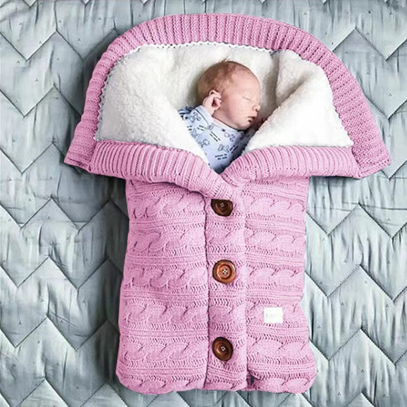 Cozy Knit Baby Stroller Cocoon for Winter