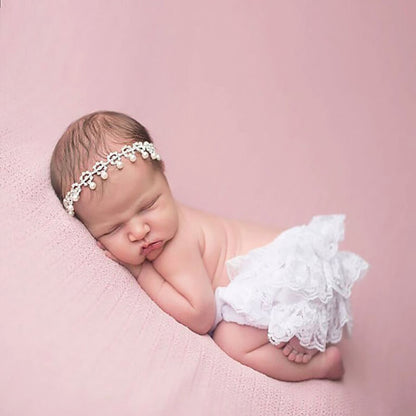 Lace-Trimmed Cotton Shorts for Babies
