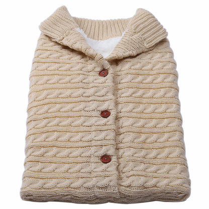 Cozy Knit Baby Stroller Cocoon for Winter