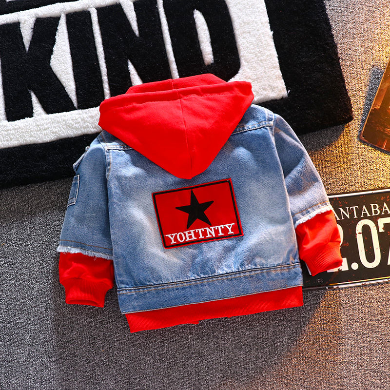 Kids' Hooded Denim Fusion Jacket