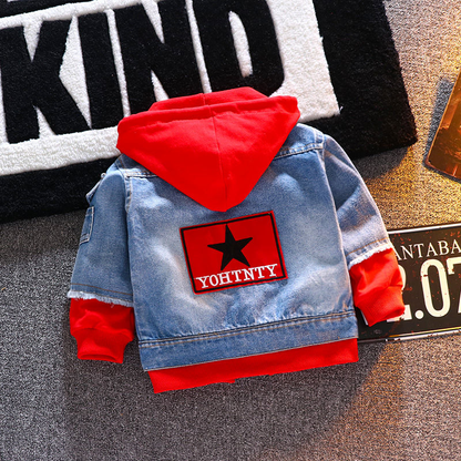 Kids' Hooded Denim Fusion Jacket