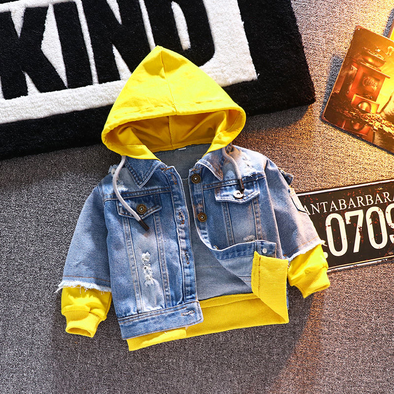 Kids' Hooded Denim Fusion Jacket