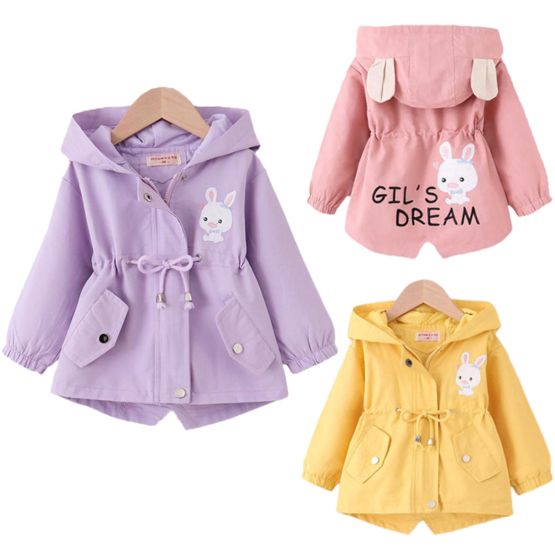 Kids' Bunny Hooded Windbreaker