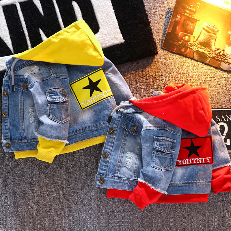 Kids' Hooded Denim Fusion Jacket