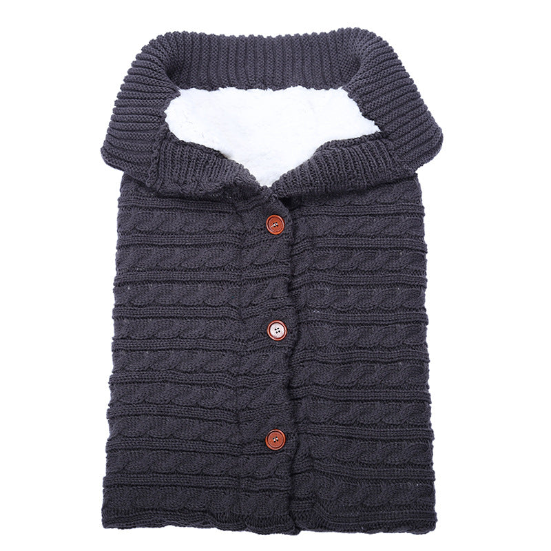 Cozy Knit Baby Stroller Cocoon for Winter