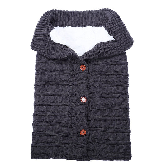 Cozy Knit Baby Stroller Cocoon for Winter