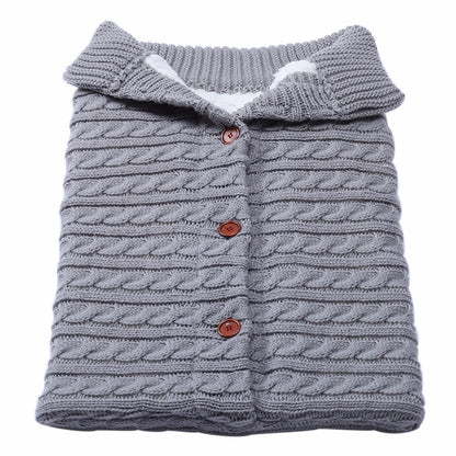 Cozy Knit Baby Stroller Cocoon for Winter