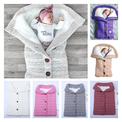 Cozy Knit Baby Stroller Cocoon for Winter