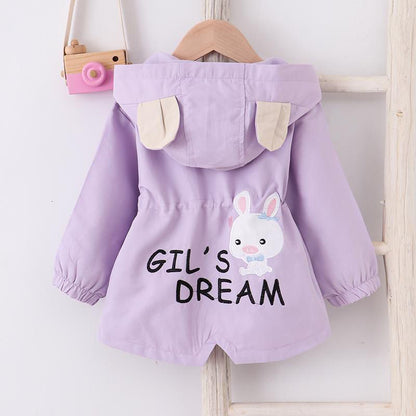 Kids' Bunny Hooded Windbreaker