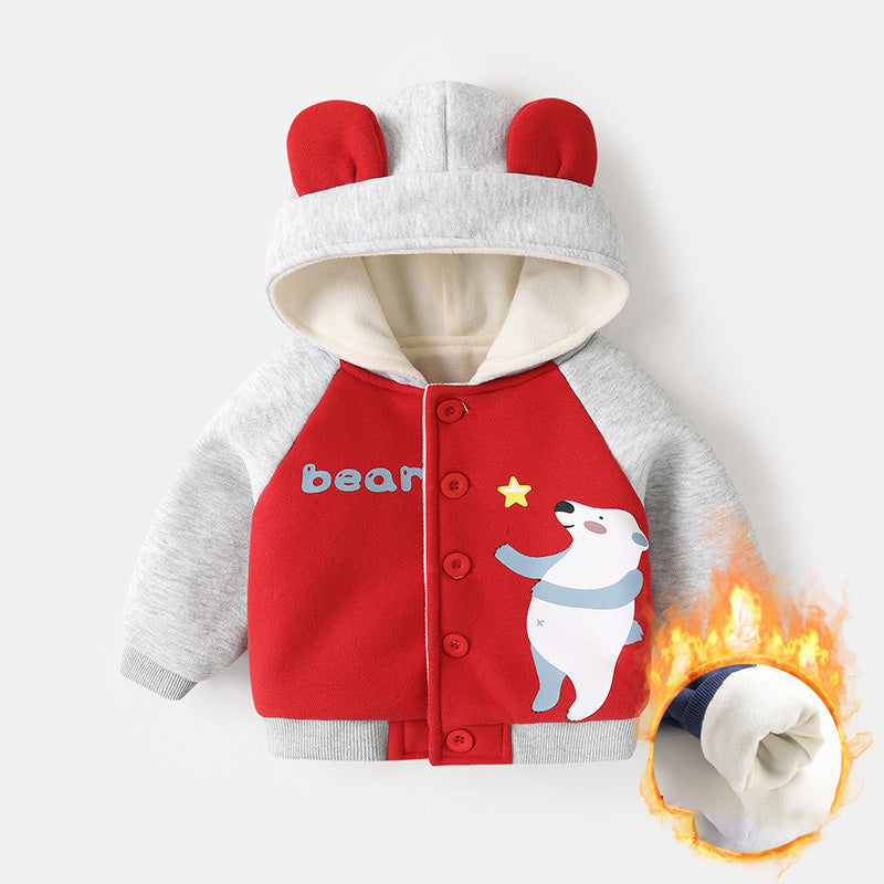 Cozy Baby Hooded Fleece Jacket - Winter