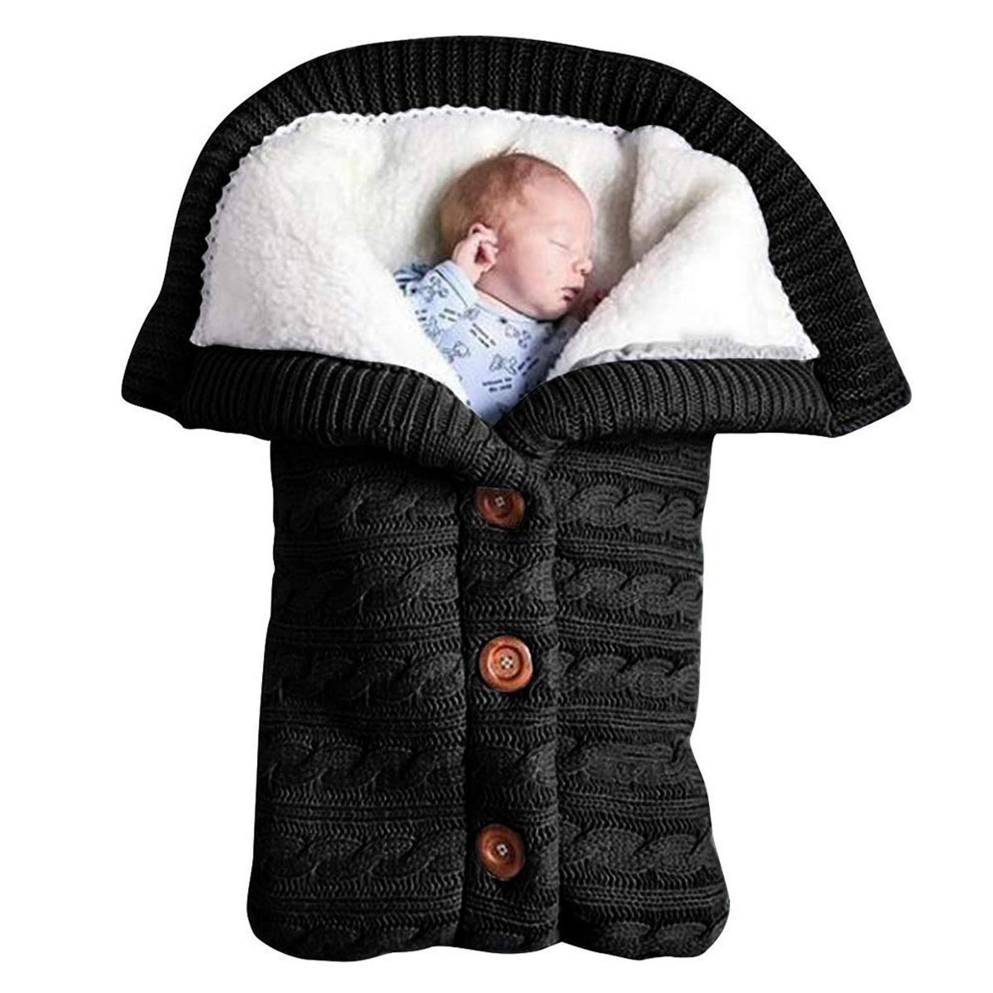 Cozy Knit Baby Stroller Cocoon for Winter