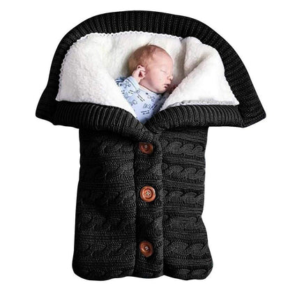 Cozy Knit Baby Stroller Cocoon for Winter
