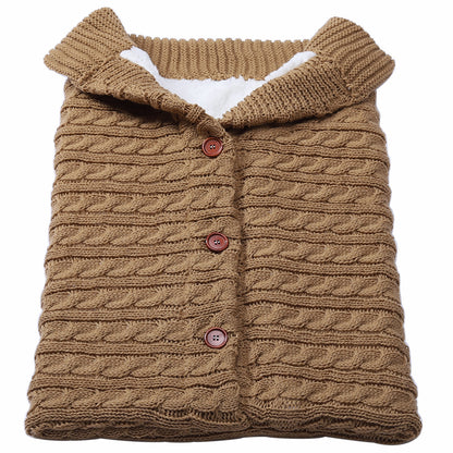 Cozy Knit Baby Stroller Cocoon for Winter