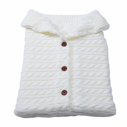 Cozy Knit Baby Stroller Cocoon for Winter