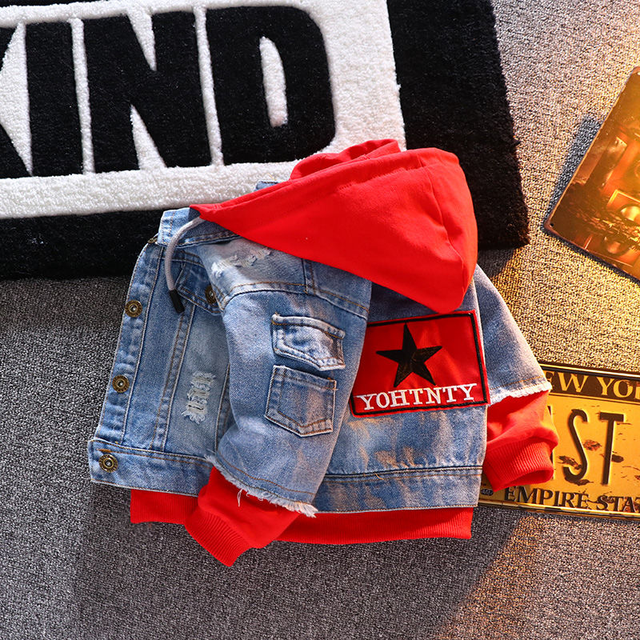 Kids' Hooded Denim Fusion Jacket