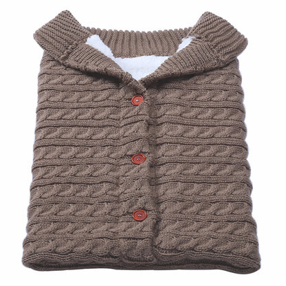 Cozy Knit Baby Stroller Cocoon for Winter