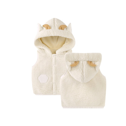 Cozy Cartoon Hooded Vest for Kids