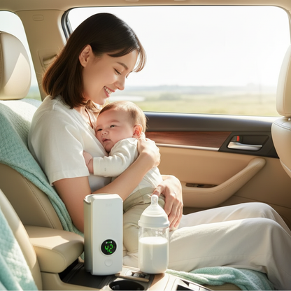 Portable Wireless Baby Bottle Warmer with Digital Temperature Display