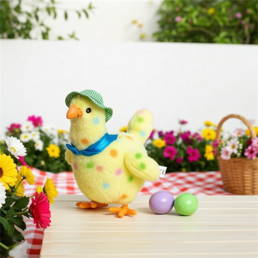 Singing and Dancing Colorful Plush Chicken Toy
